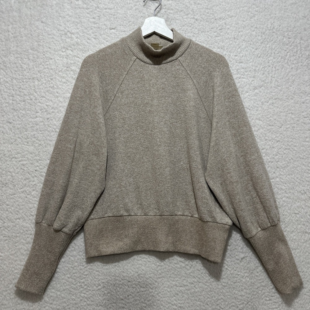 MAEVE by ANTHROPOLOGIE Women's Light Brown Sweater Mock Neck Size Small